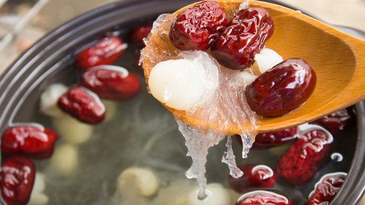 yến chưng long nhãn táo đỏ